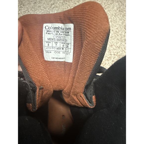 MENS Columbia Bugaboot III Waterproof Leather Winter Boots Sz 8 Brown BLK - Picture 8 of 8